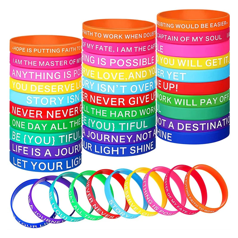 embossed silicone wristbands